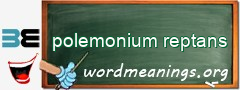 WordMeaning blackboard for polemonium reptans